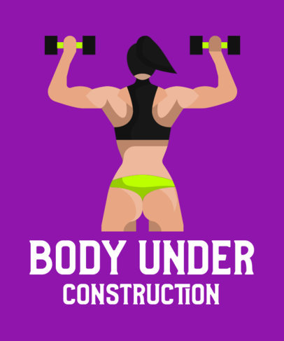 T-Shirt Design Creator Featuring a Female Bodybuilder Icon