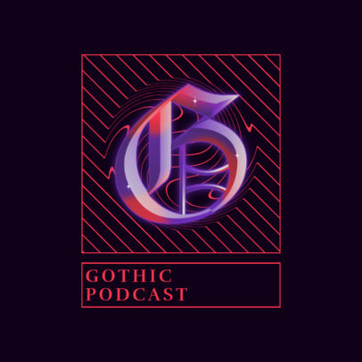 Modern Logo Generator for a Gothic Podcast 3085g
