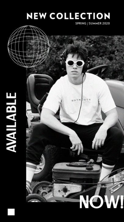 Monochromatic Instagram Story Template with Bold Typeface 700a-el1