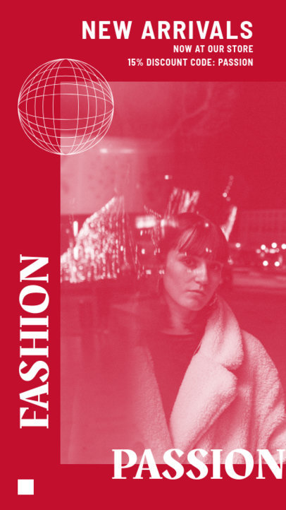 Monochromatic Instagram Story Generator Featuring a Fashionable Style 700b-el1