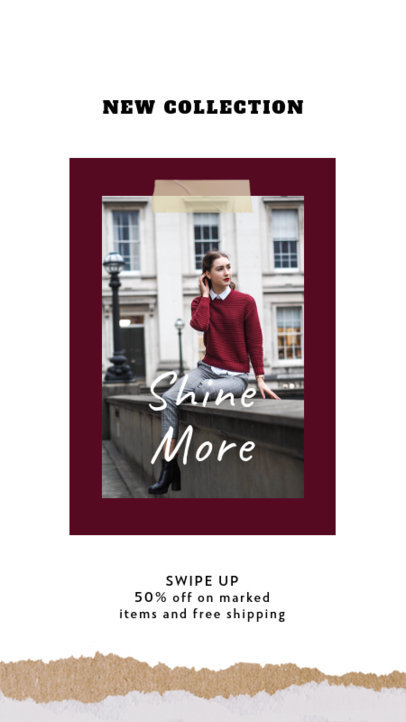 Clothing Brand Instagram Story Maker to Promote a New Collection