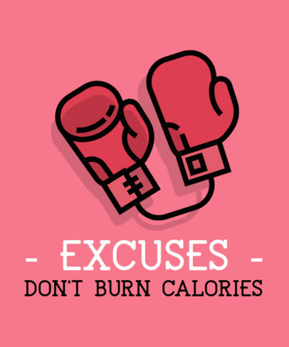 Fitness T-Shirt Design Maker Featuring Boxing Gloves 713e-el1