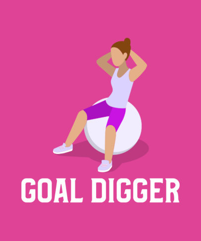 T-Shirt Design Maker Featuring a Fit Woman Clipart 709c-el1