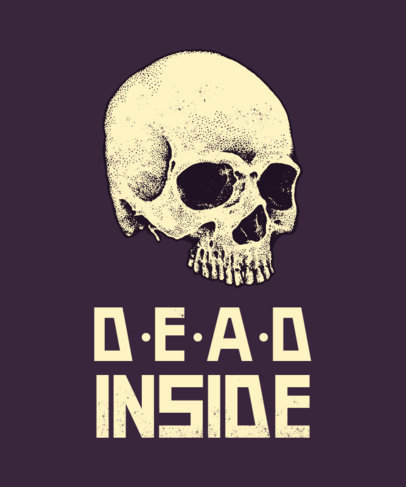 Spooky T-Shirt Design Maker Featuring a Skull Icon 716d-el1
