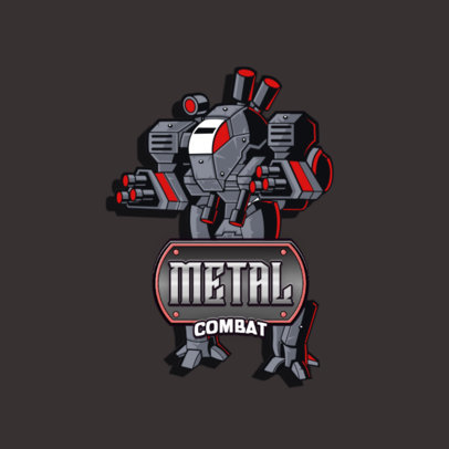Titanfall-Themed Logo Maker Featuring a Fighting Robot Illustration 3092c