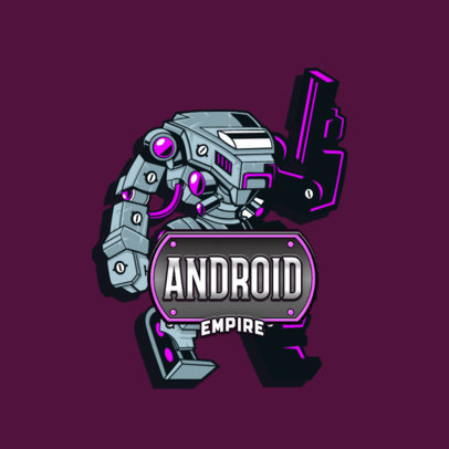 Gaming Logo Template With a Titanfall-Inspired Robot Graphic 3092e