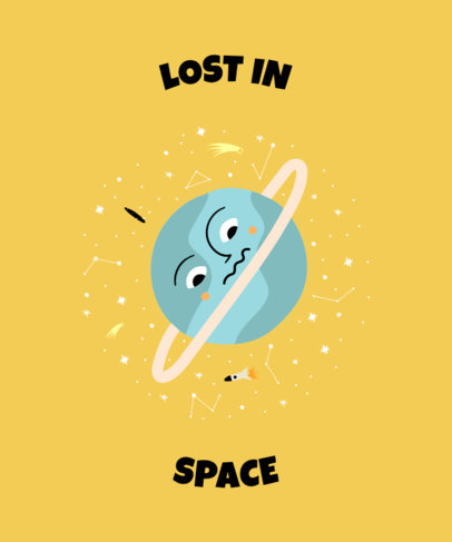 Online T-Shirt Design Maker with an Illustration of a Troubled Planet 2410h