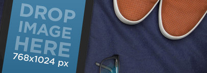 Black iPad Picnic And Glasses Wide