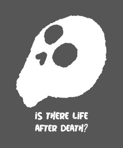 Illustrated T-Shirt Design Maker with a Questioning Skull 722d-el1