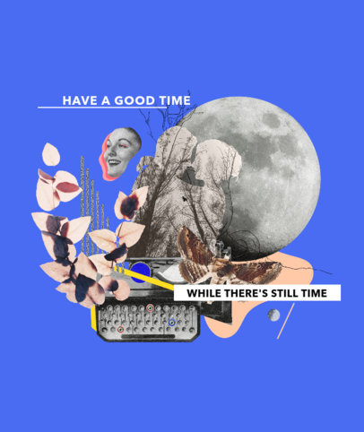 Tote Bag Design Template with a Random Photography Collage