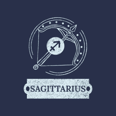 Astrology Logo Template with a Sagittarius Sign Graphic