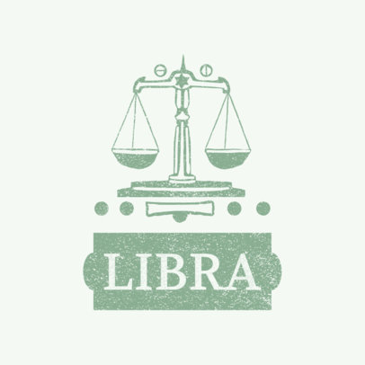 Astrology Logo Generator Featuring a Libra Scale Graphic