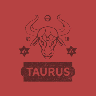 Clothing Brand Logo Creator for Astrology-Enthusiasts with a Taurus Sign