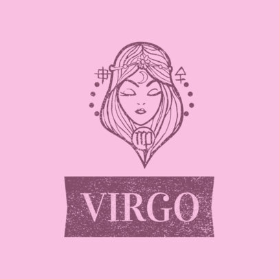 Logo Maker with a Virgo Zodiac Sign Graphic