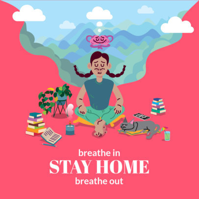 Instagram Post Template Featuring Indoor Activities for Quarantine 