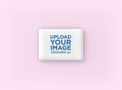 Mockup of a Rectangular Pin on a Customizable Surface