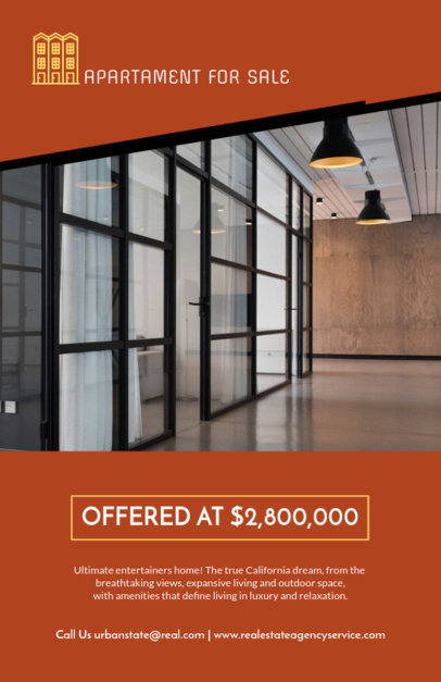 Flyer Template for Real Estate with Apartments for Sale 253b 