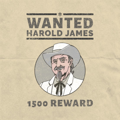 Gaming Logo Template Featuring a Western Rich Man Character 3091e