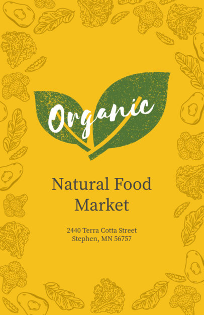 Organic Market Flyer Maker Featuring a Customizable Background