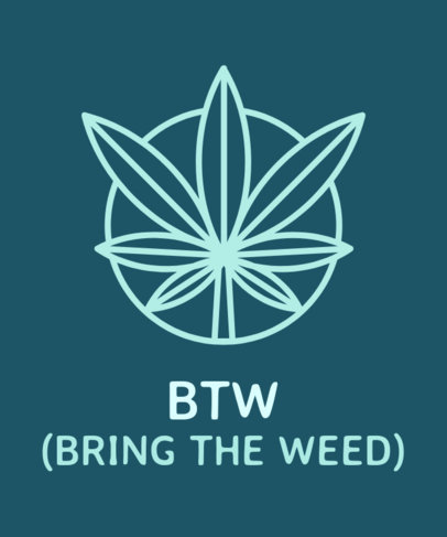 Illustrated Marijuana T-Shirt Design Maker