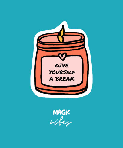 T-Shirt Design Generator with a Cartoonish Candle Graphic