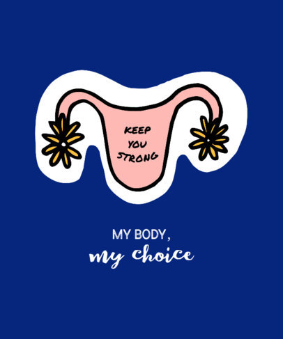 Feminist T-Shirt Design Template with a Strong Quote 831i