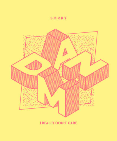 T-Shirt Design Maker with Tridimensional Letters