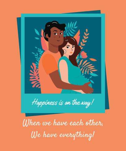 Mother's Day T-Shirt Design Generator Featuring a Happy Couple Illustration 