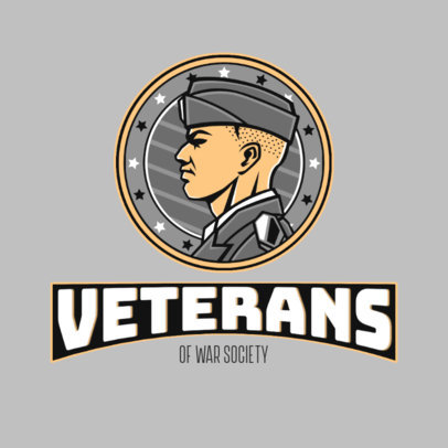 Gaming Logo Generator with a Proud Veteran Graphic