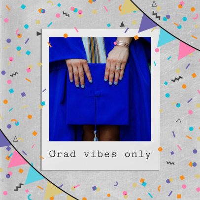 Graduation Day Instagram Post Generator With Colorful Celebration Graphics