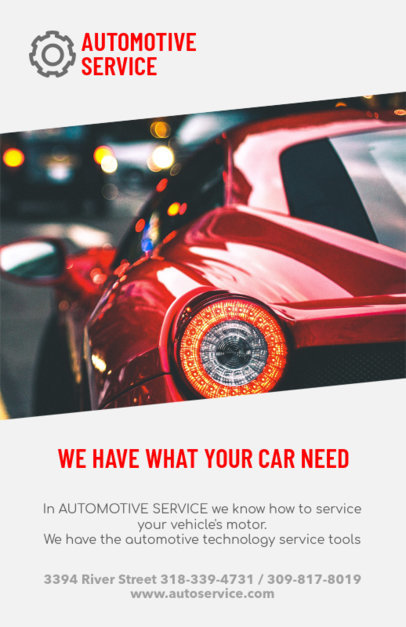 Online Flyer Maker for an Automotive Service Provider