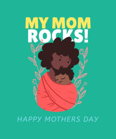 T-Shirt Design Creator Featuring a Mother Holding Her Baby