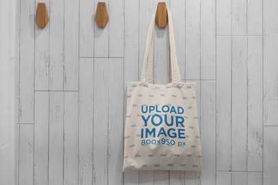 Mockup of a Hanging Tote Bag