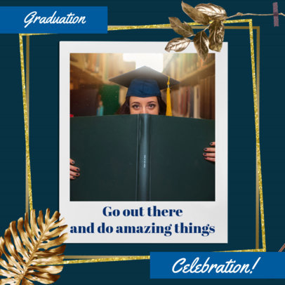 Instagram Post Creator with a Photo Frame of a Celebrating Graduate Woman