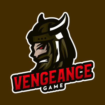 Gaming Team Logo Maker Featuring the Face of a Viking Warrior