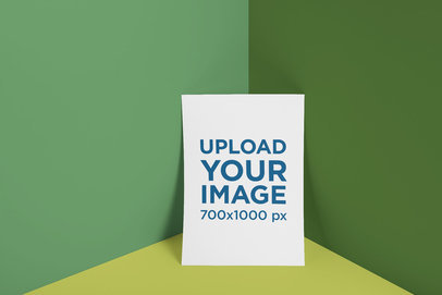 Letterhead Mockup of a Paper Leaning on a Customizable Corner