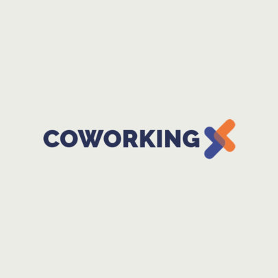 Coworking Logo Maker Featuring Overlapping Graphics