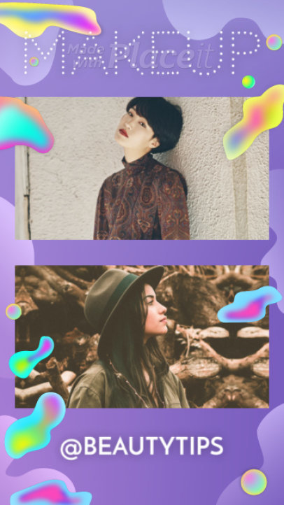 Instagram Story Video Template Featuring Makeup Tips