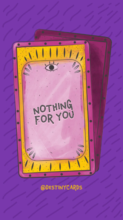 Instagram Story Maker with a Funny Tarot Card Illustration 