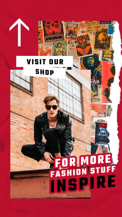 Scrap-Textured Instagram Story Template for a Season Sale