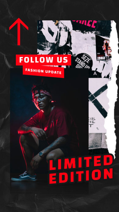 Scrap-Textured Instagram Story Maker for a Fashion Brand