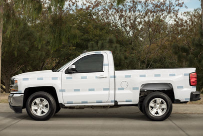 Car Decal Wrap Mockup Featuring a Pick-Up Truck