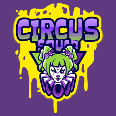 Gaming Logo Generator Featuring an Evil Circus Clown