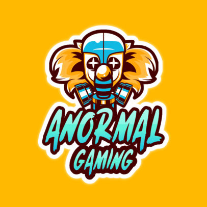 Logo Maker for a Gaming Squad with a Robot Clown Graphic