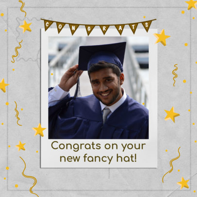 Graduation-Day Instagram Post Creator Featuring Star Graphics