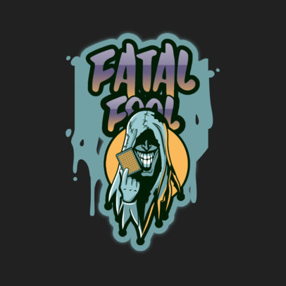 Logo Generator for Gamers Featuring a Dark Harlequin Clipart 3128j