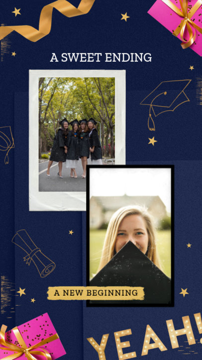 Instagram Story Creator with a Festive Background for Graduation Day
