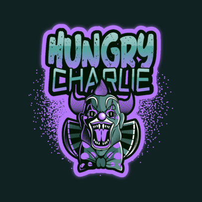 Horror Logo Generator with a Spooky Clown Clipart