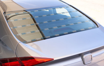Decal Mockup of the Rear Window of a Car
