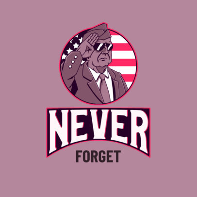 Logo Maker Featuring an American Veteran Illustration 